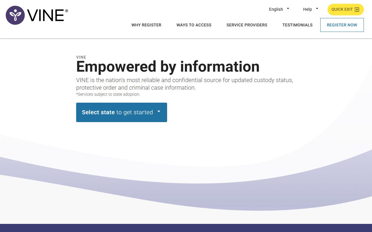 VINELink custody status portal for Marshall County Jail inmate lookup